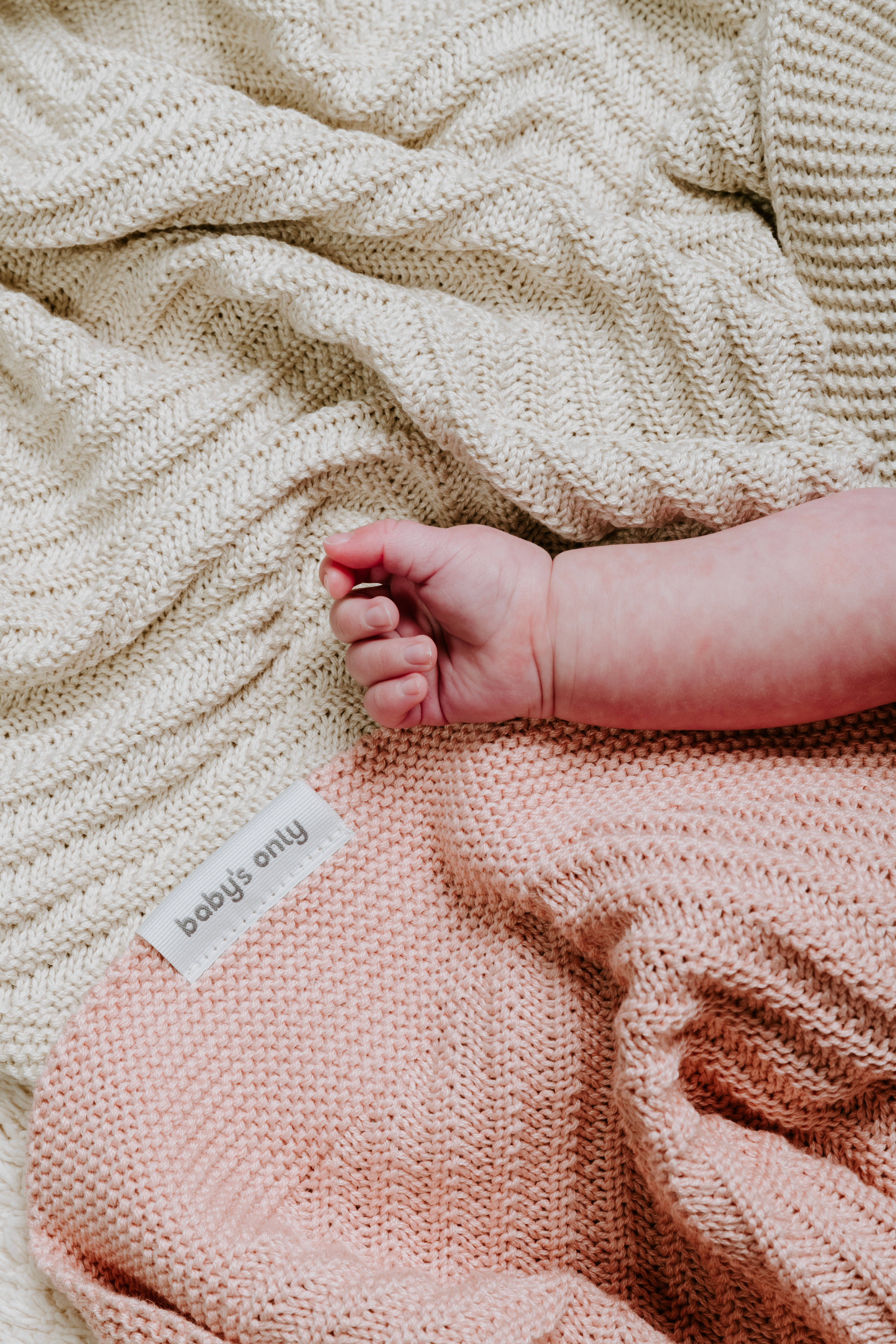 Newborn deken Grace blush - 65x75