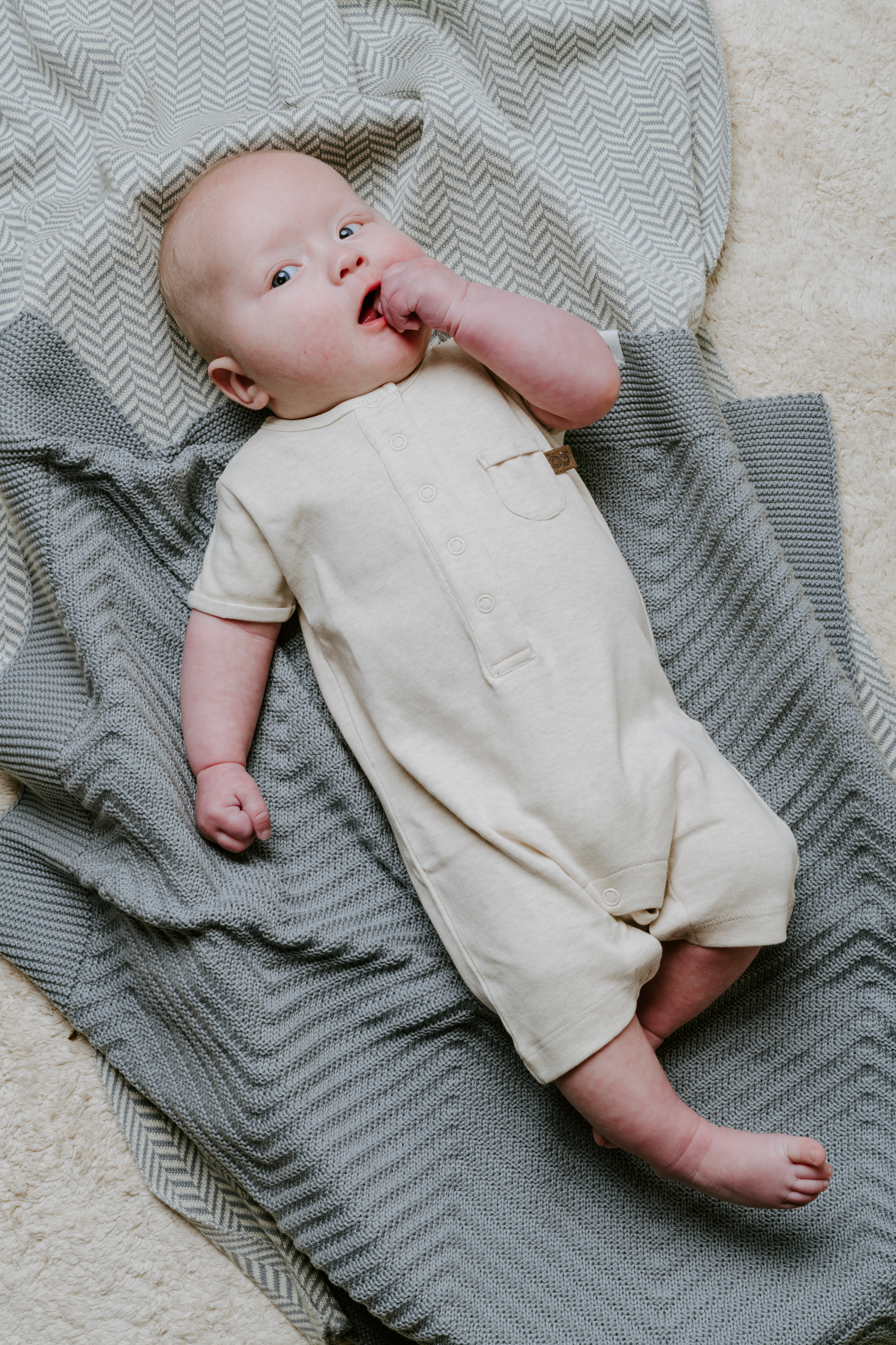 Newborn deken Grace warm linen - 65x75