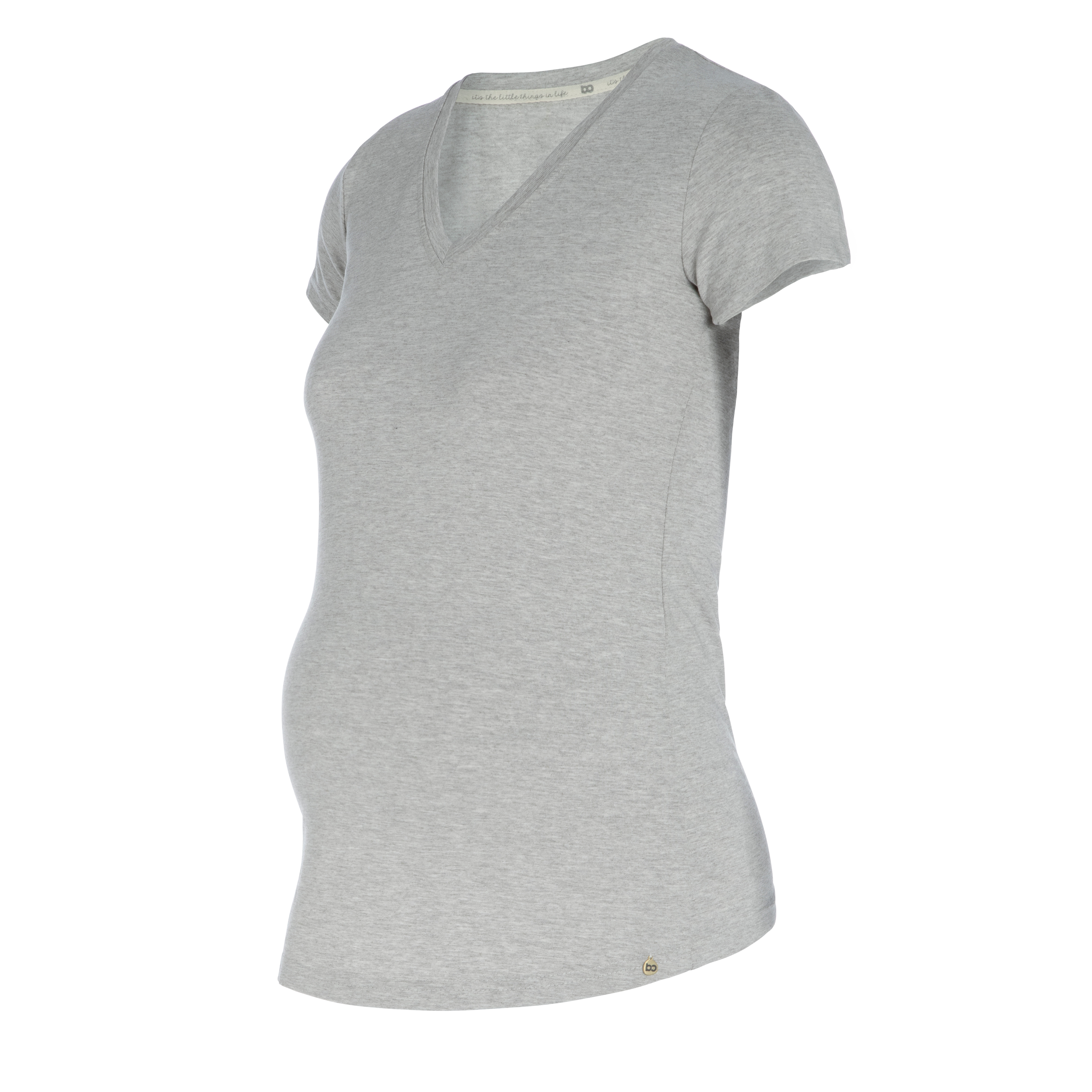 Zwangerschaps T-shirt Glow dusty grey - L